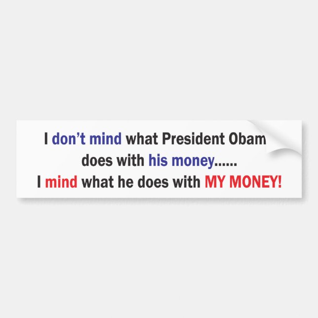 MY-MONEY BUMPER STICKER (Front)