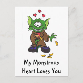 My Monstrous Heart Loves You Postcard