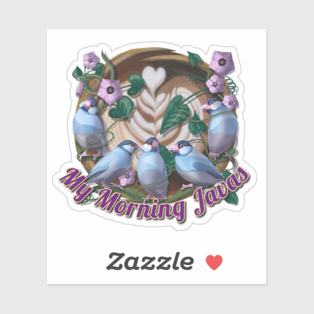 My morning JAVA with Java sparrows (Sheet)