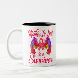 My Mother In Law Is A Survivor Breast Cancer Two-Tone Coffee Mug