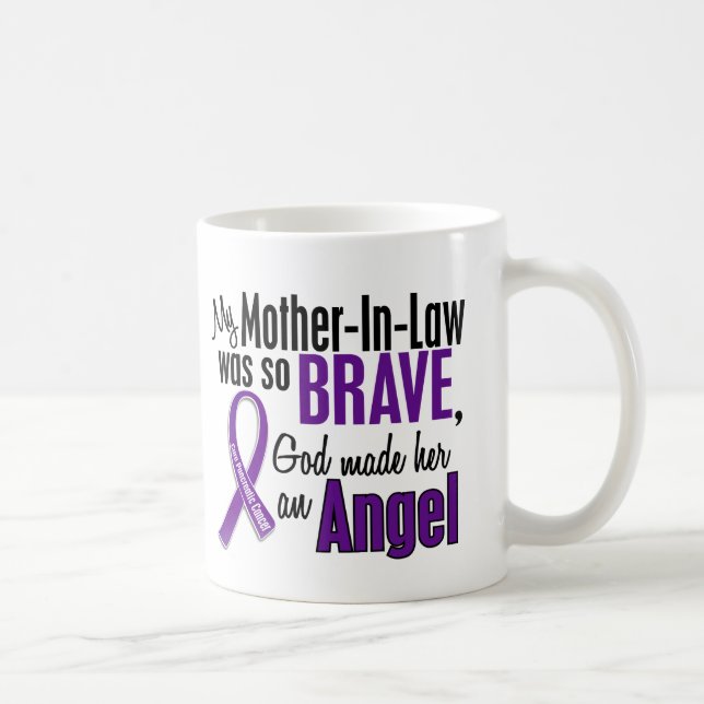 My Mother-In-Law Is An Angel Pancreatic Cancer Coffee Mug (Right)