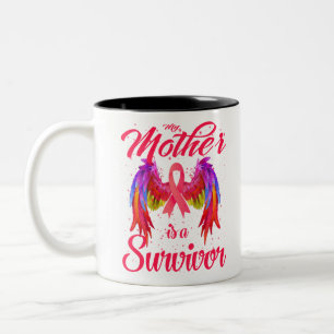 My Mother Is A Survivor Breast Cancer Awareness Two-Tone Coffee Mug