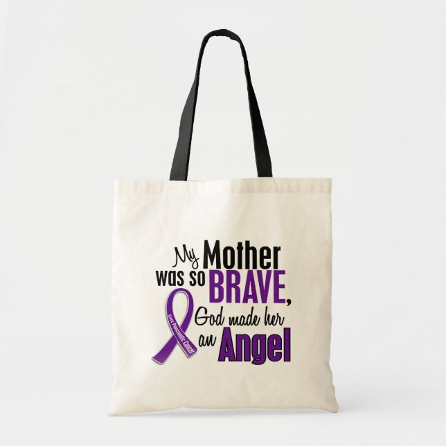 My Mother Is An Angel Pancreatic Cancer Tote Bag (Front)