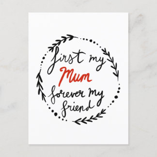 My mother, my friend holiday postcard