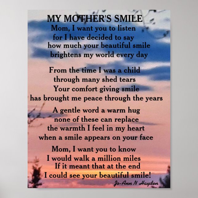 MY MOTHER'S SMILE  POSTER (Front)