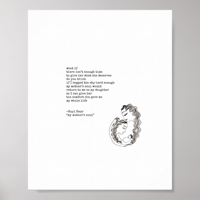 My Mother's Soul by Rupi Kaur Poster (Front)