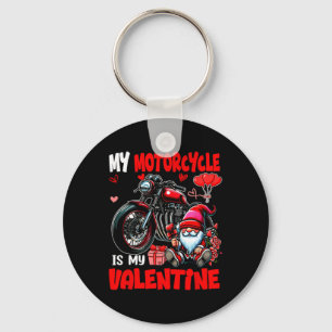 My Motorcycle Is My Valentine Biker Lover Gnome Cu Key Ring