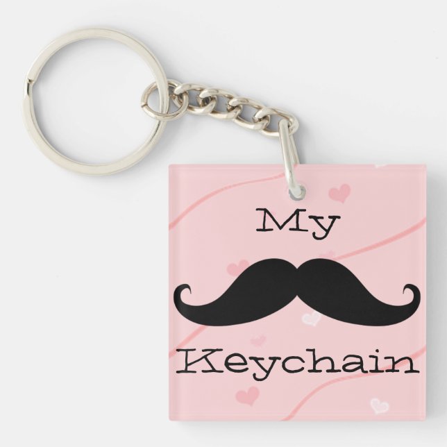 My Moustache Acrylic Keychain (Front)