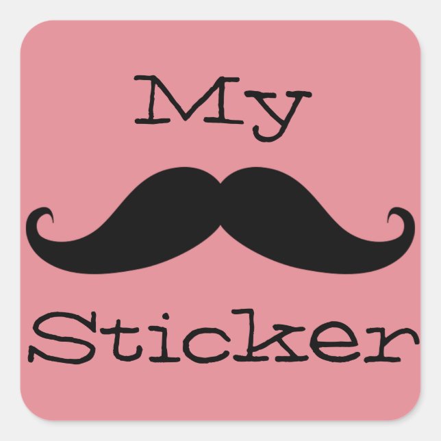 My Moustache Sticker (Front)