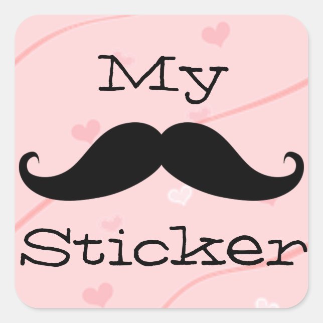 My Moustache Sticker (Front)