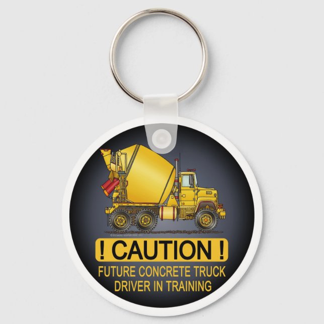 My Mum Drives A Concrete Truck Infant Creeper Key Ring (Front)