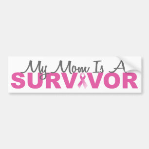 My Mum Is A Survivor (Breast Cancer Pink Ribbon) Bumper Sticker