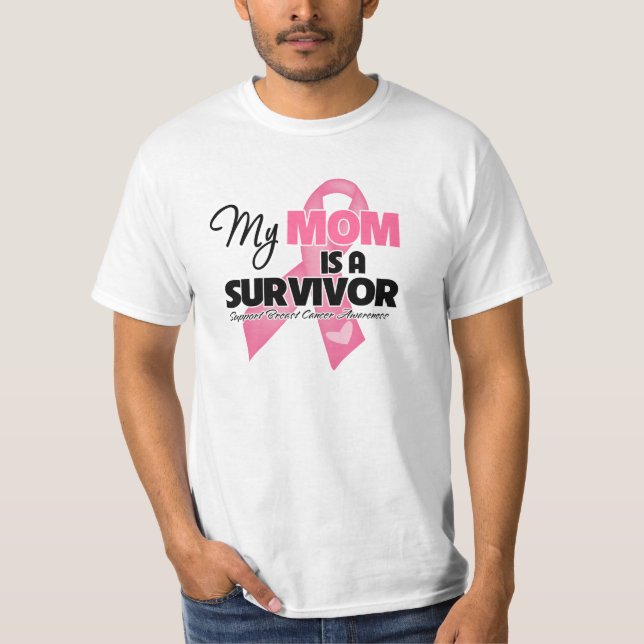My Mum is a Survivor - Breast Cancer T-Shirt (Front)