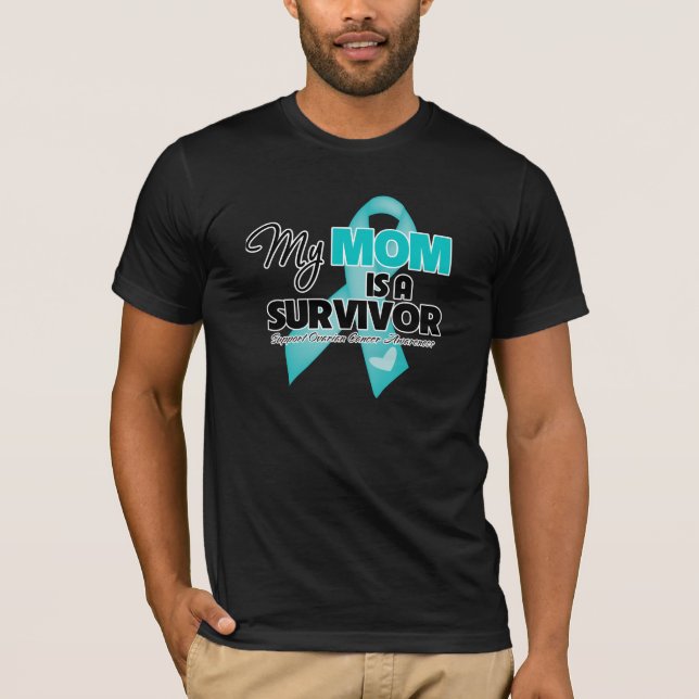 My Mum is a Survivor - Ovarian Cancer T-Shirt (Front)
