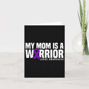 My Mum Is A Warrior Purple Ribbon Lupus Awareness Card