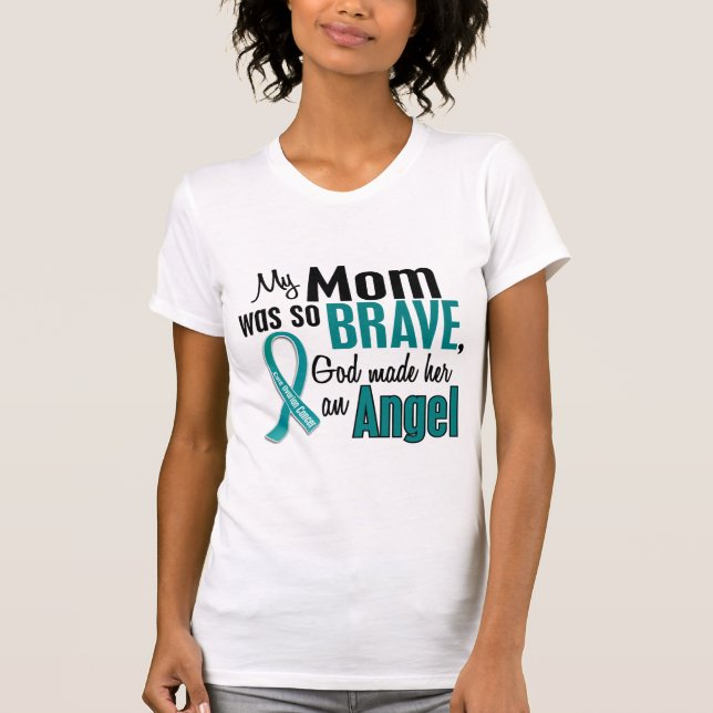 My Mum Is An Angel 1 Ovarian Cancer T-Shirt (Front)