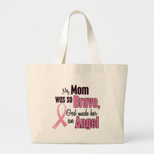 My Mum Is An Angel Breast Cancer Large Tote Bag