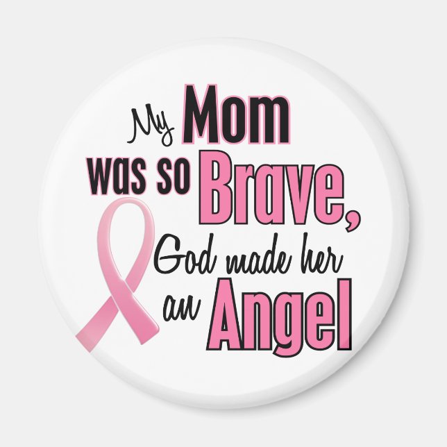 My Mum Is An Angel Breast Cancer Magnet (Front)