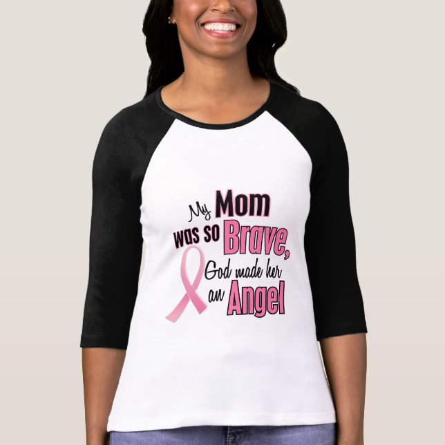 My Mum Is An Angel Breast Cancer T-Shirt (Front)