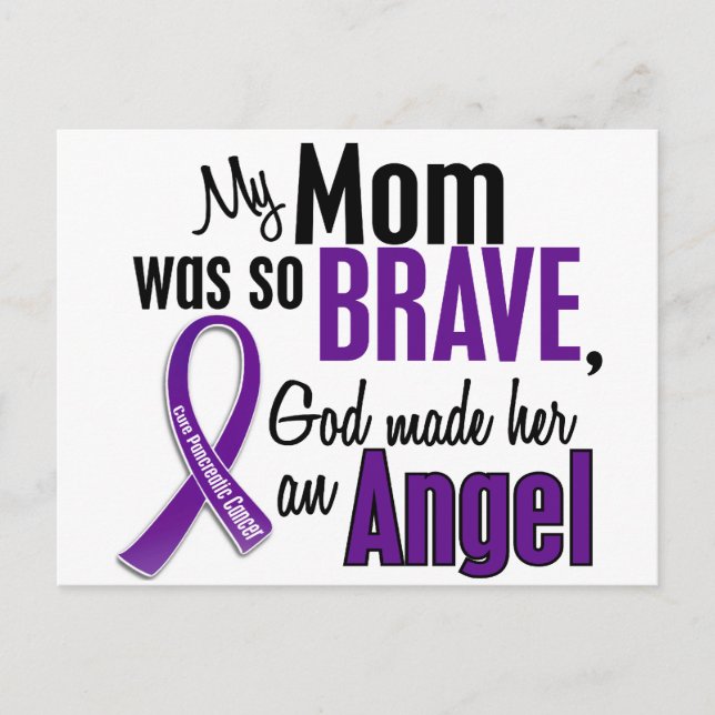 My Mum Is An Angel Pancreatic Cancer Postcard (Front)