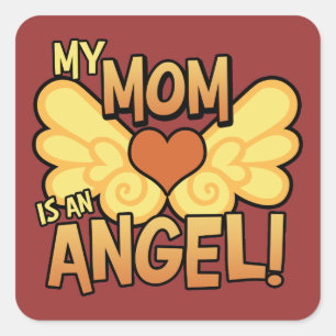 My Mum Is An Angel Square Sticker