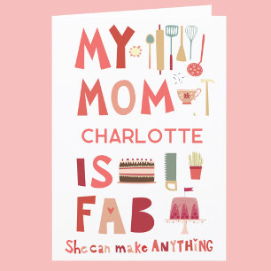 My Mum is Fab Personalised Fun Card