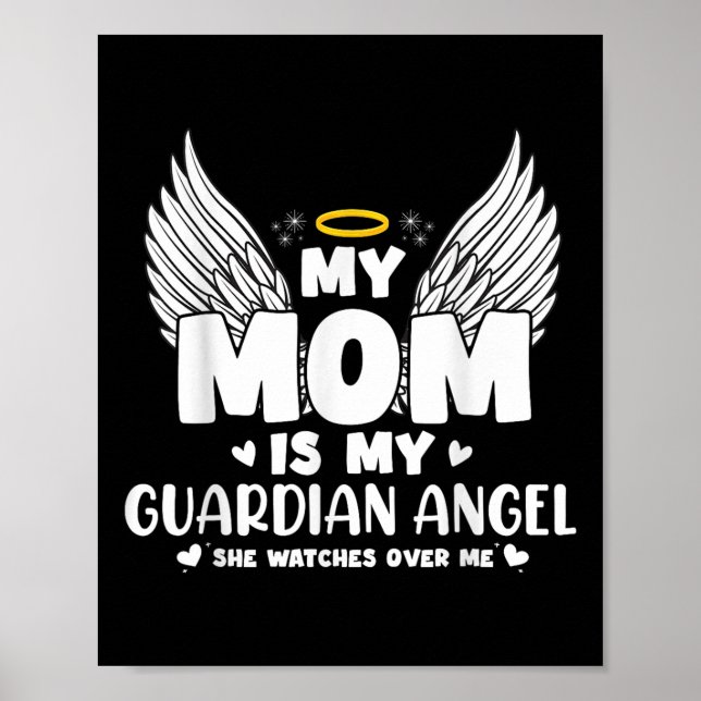 My Mum Is My Guardian Angel Memorial Day In Poster (Front)