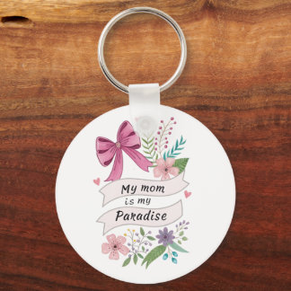 "My Mum is My Paradise" – Elegant Acrylic Keychain