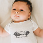 My Mum is Stronger Than Your Dad Baby Bodysuit<br><div class="desc">For proud babies of the Strong Fit Moms</div>