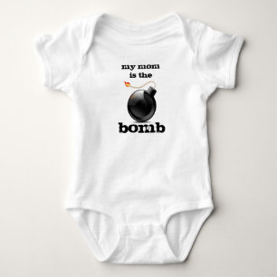 my mum is the bomb baby bodysuit