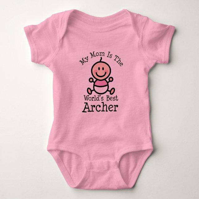 My Mum is the Worlds Best Archer Baby Bodysuit (Front)