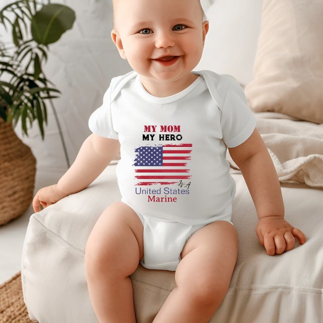 My Mum My Hero is a U.S. Marine Baby Bodysuit (Creator Uploaded)
