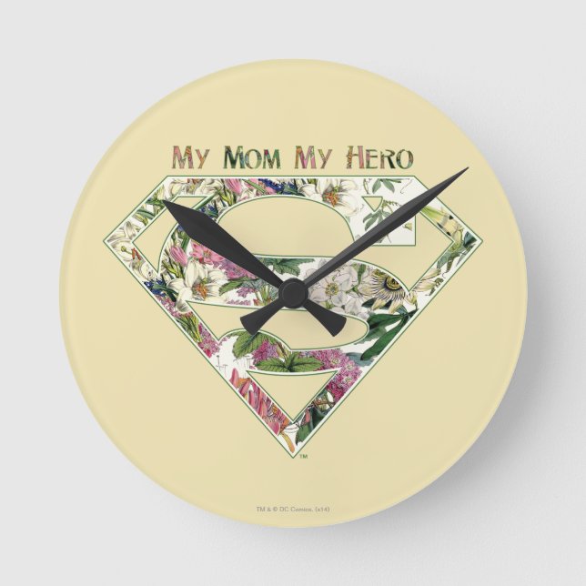 My Mum My Hero Round Clock (Front)