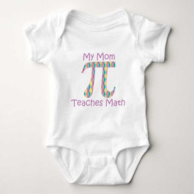 My Mum Teaches Math Pastel.png Baby Bodysuit (Front)