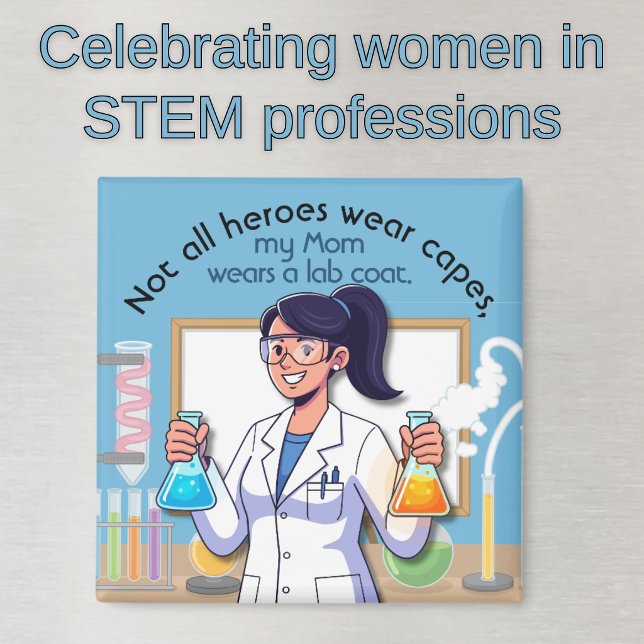 My Mum Wears A Lab Coat Magnet (My Mom Wears a Lab Coat)