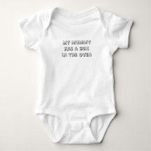 My Mummy has a bun in the oven Baby Bodysuit Black