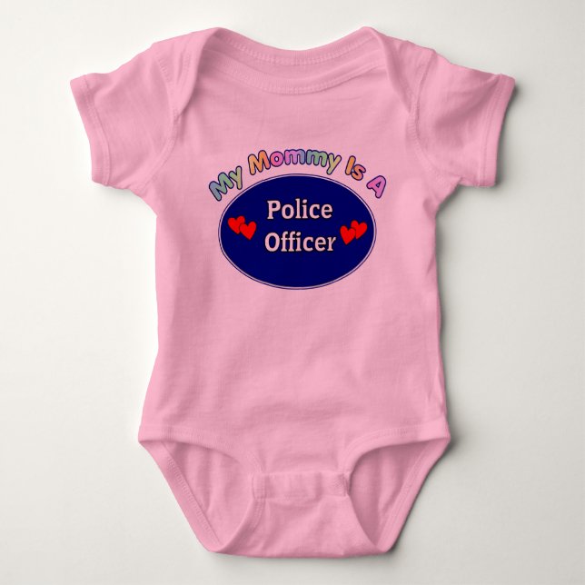 My Mummy Is A Police Officer Baby Bodysuit (Front)