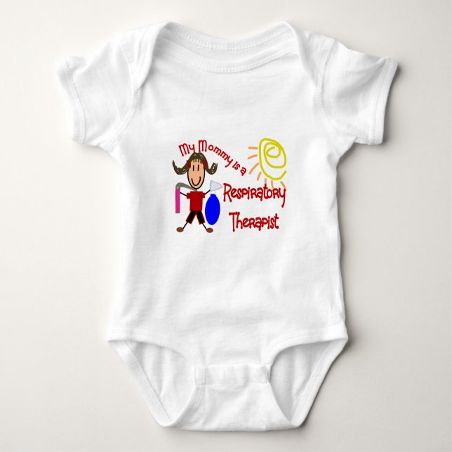 My mummy is a Respiratory Therapist---Adorable Baby Bodysuit (Front)