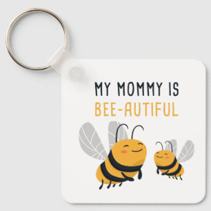 My Mummy is Bee-utiful Mother’s Day Cute Bee Kids Key Ring
