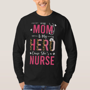 My Mummy Is Nurse Mothers  From Daughter Son Leopa T-Shirt