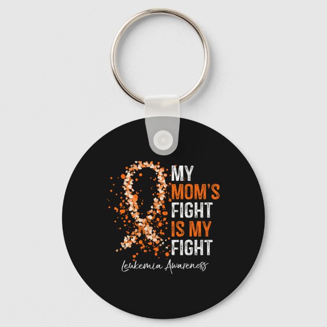 My Mum's Fight Is My Fight - Leukaemia Awareness G Key Ring (Front)