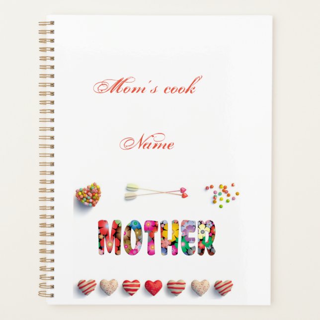 My mum's recipes  planner (Front)