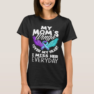 My Mum's Wings Cover My Heart Suicide Awareness  T-Shirt