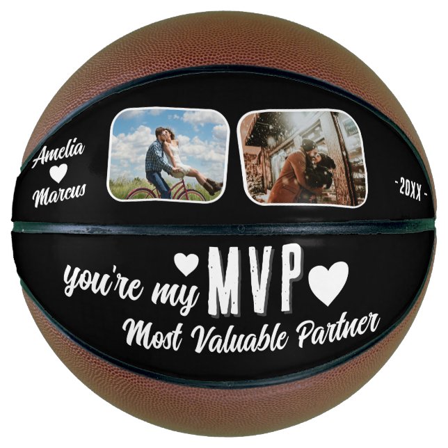 My MVP Most Valuable Partner Funny 2 Photos  Basketball (Front)