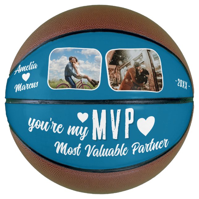 My MVP Most Valuable Partner Funny 2 Photos  Basketball (Front)