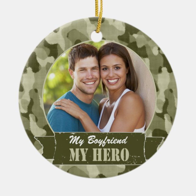 My ______ My Hero Ceramic Ornament (Front)
