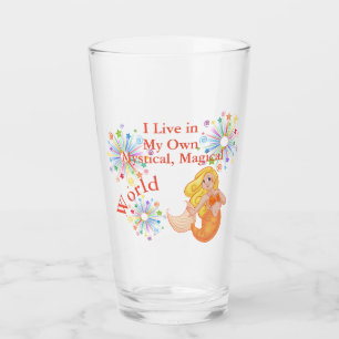 My Mystical Magical Orange Mermaid Glass
