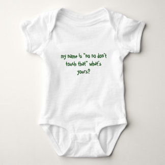 my name is baby bodysuit