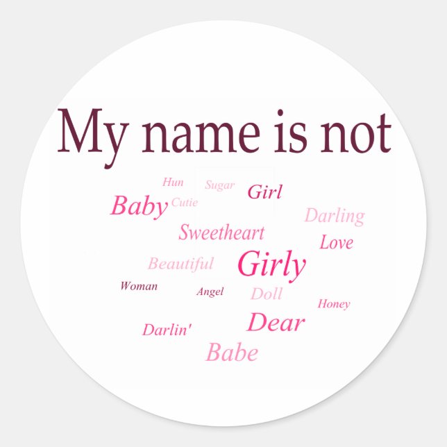 My Name Is Not (sticker) Classic Round Sticker (Front)