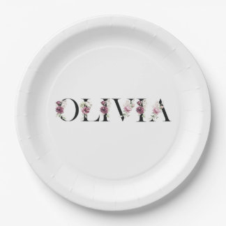  My name is Olivia. My name is Olivia. Paper Plate